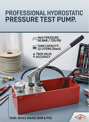 Manual Hydrostatic Pressure Test Pump 50 Bar – GF T-63 Plumbing Bucket