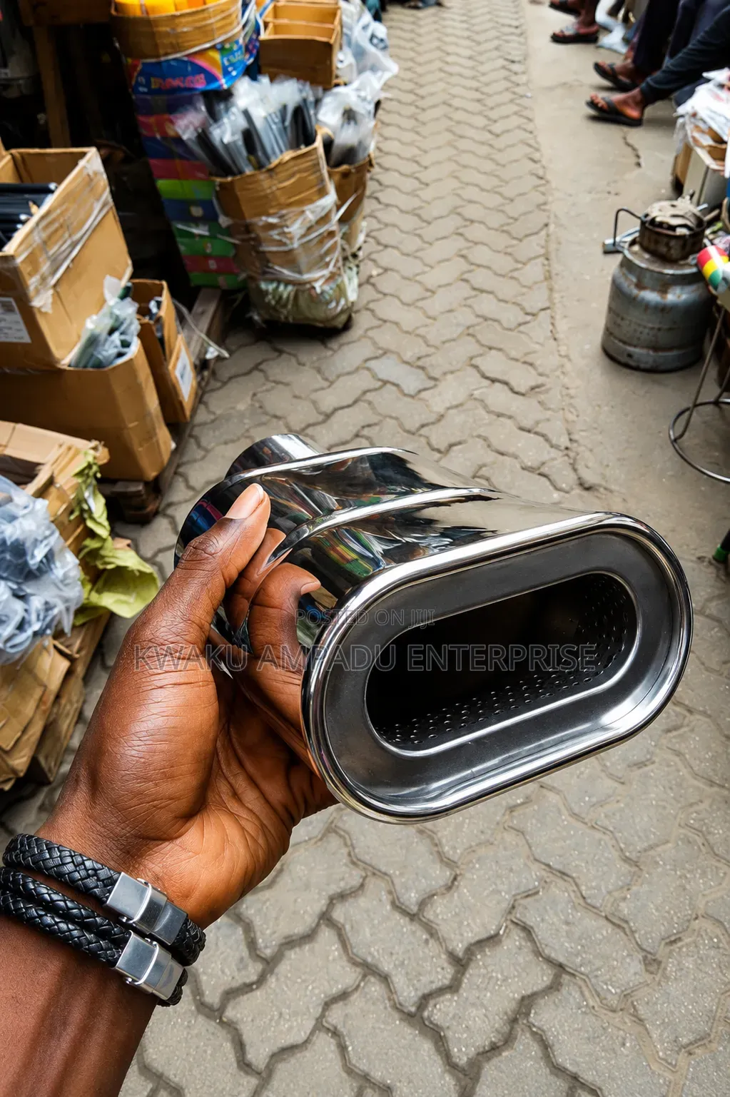Curved Chrome Exhaust Tip - Stylish &  Sporty