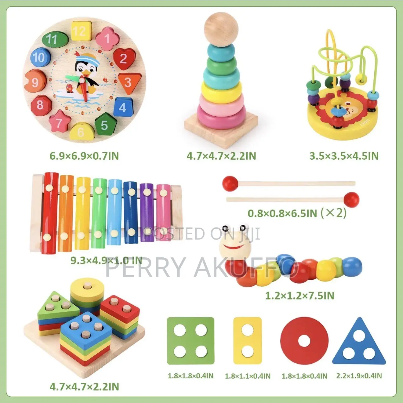 5-6pcs/Set Montessori Wooden Toys for Babies