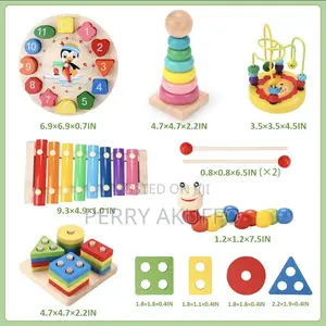 5-6pcs/Set Montessori Wooden Toys for Babies