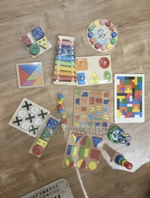 5-6pcs/Set Montessori Wooden Toys for Babies
