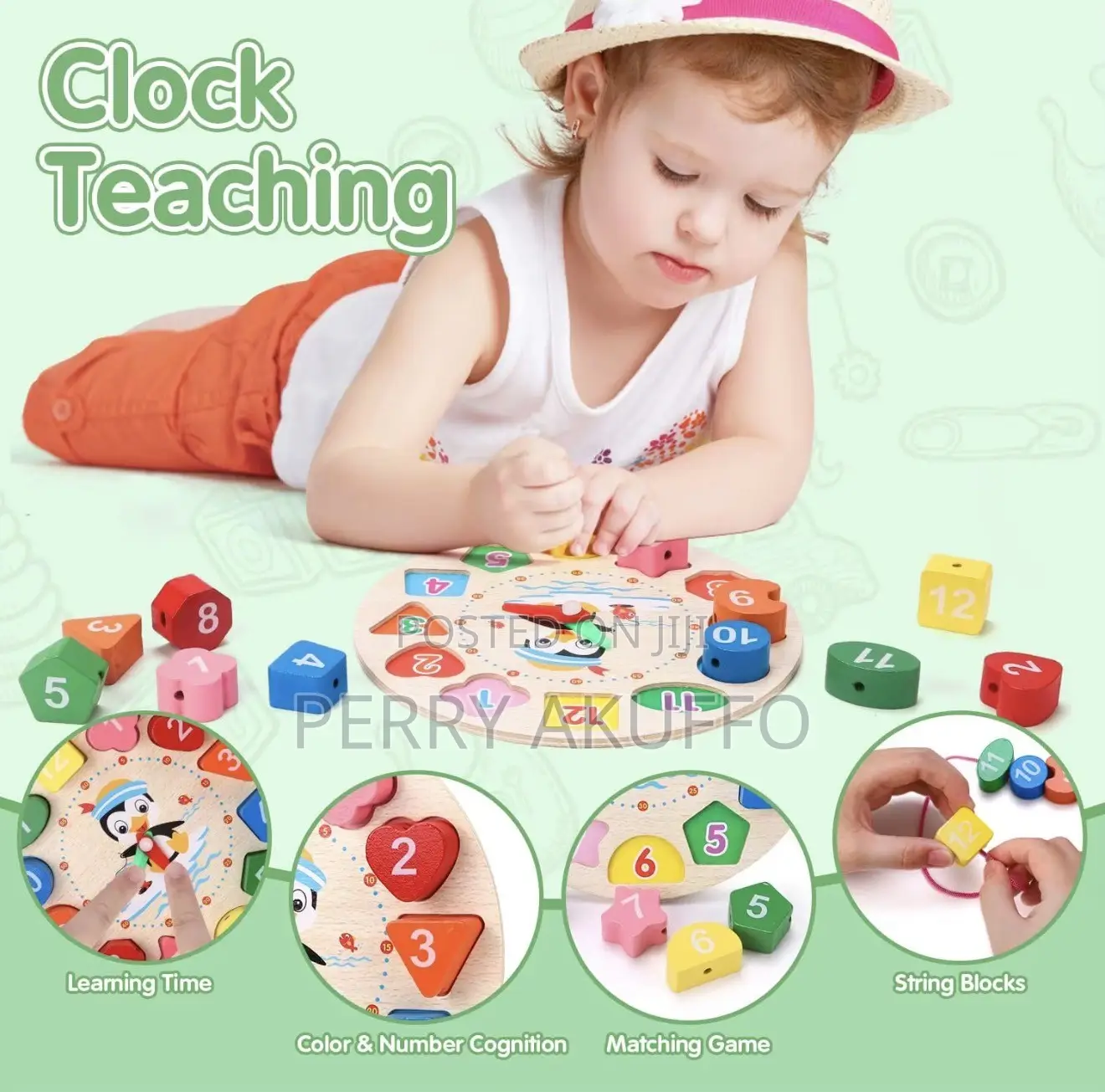 5-6pcs/Set Montessori Wooden Toys for Babies