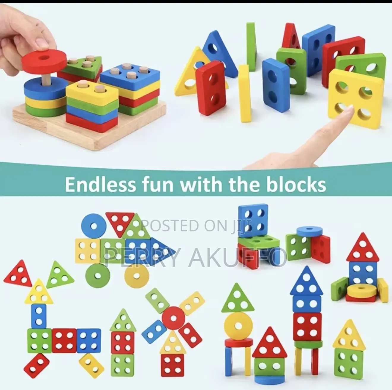 5-6pcs/Set Montessori Wooden Toys for Babies