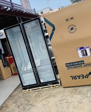 Super New Pearl PVC-801-27AA 690-Litre Doubledoor Glass Display Fridge