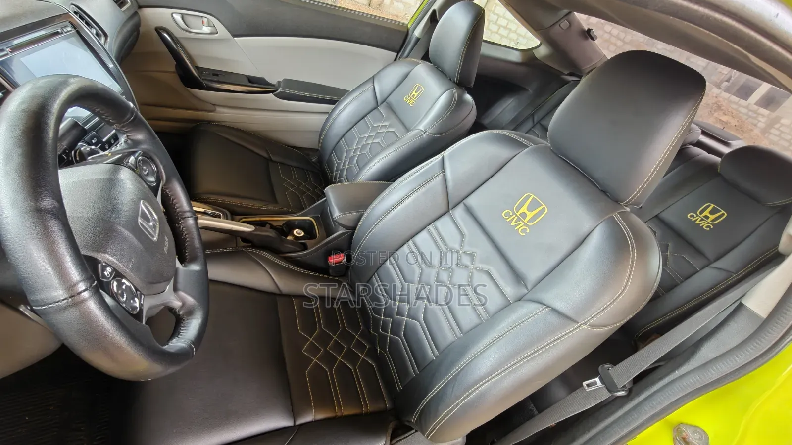 Honda Civic EX 2dr Coupe (1.8L 4cyl CVT) 2014 Yellow
