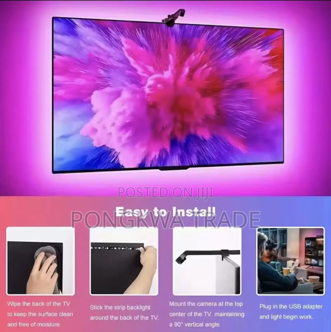 TV SYNC Backlight LED, Color Capture Sensor, APP and Remote Control