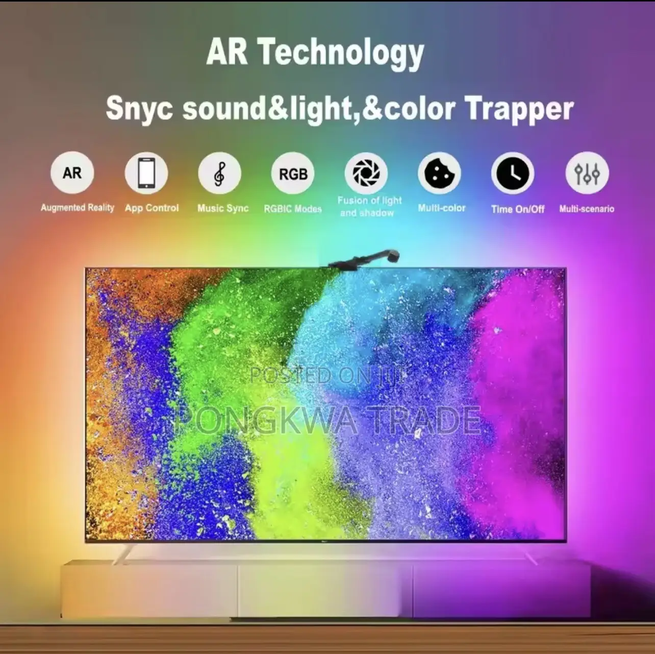 TV SYNC Backlight LED, Color Capture Sensor, APP and Remote Control