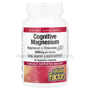 Cognitive Magnesium, Magnesium L Threonate, Magtein, 90 Veg Caps