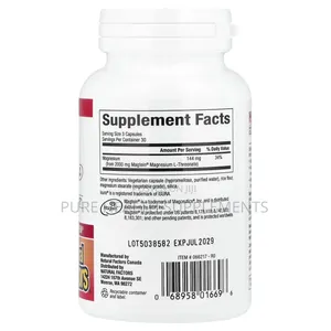 Cognitive Magnesium, Magnesium L Threonate, Magtein, 90 Veg Caps