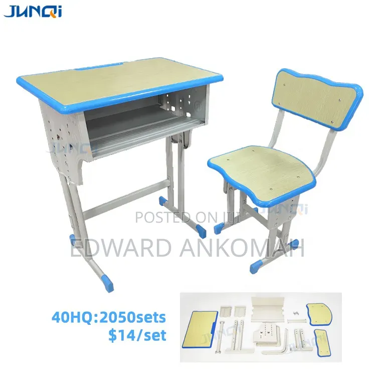 Kids Study Chair and Table (Metal)