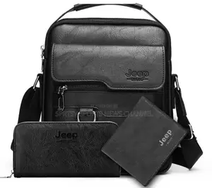 Jeep Buluo 3-Piece Men's Messenger Bag and Wallet Set