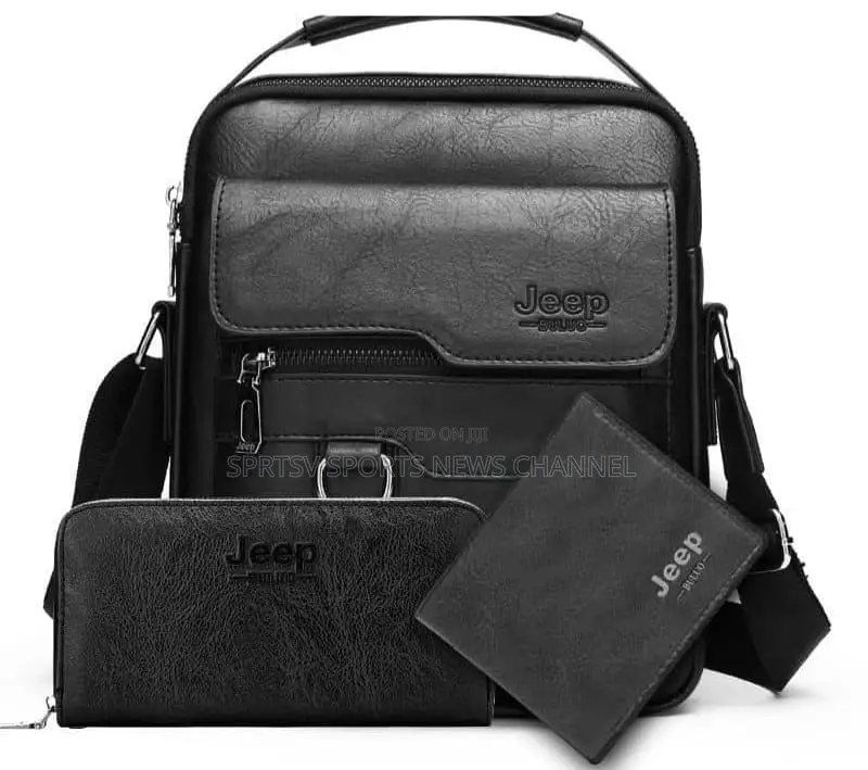 Jeep Buluo 3-Piece Men's Messenger Bag and Wallet Set