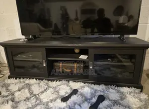 TV Stand/ Cabinet Wood With Sliding Door