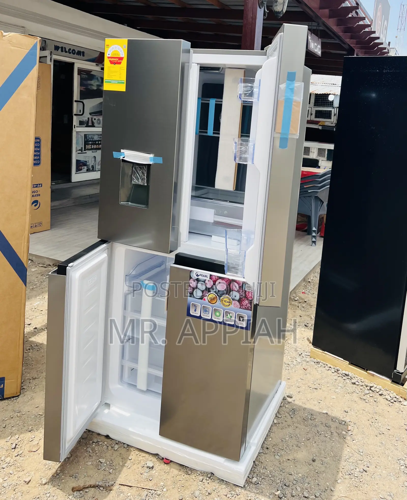 Shop Authentic Pearl Side by Side 4 Door Fridge( PF-613MDIXWD-1A)Gray.