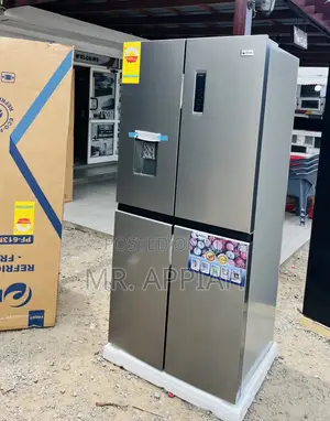 Shop Unique Pearl Side by Side 4 Door Refrigerator(Gray)