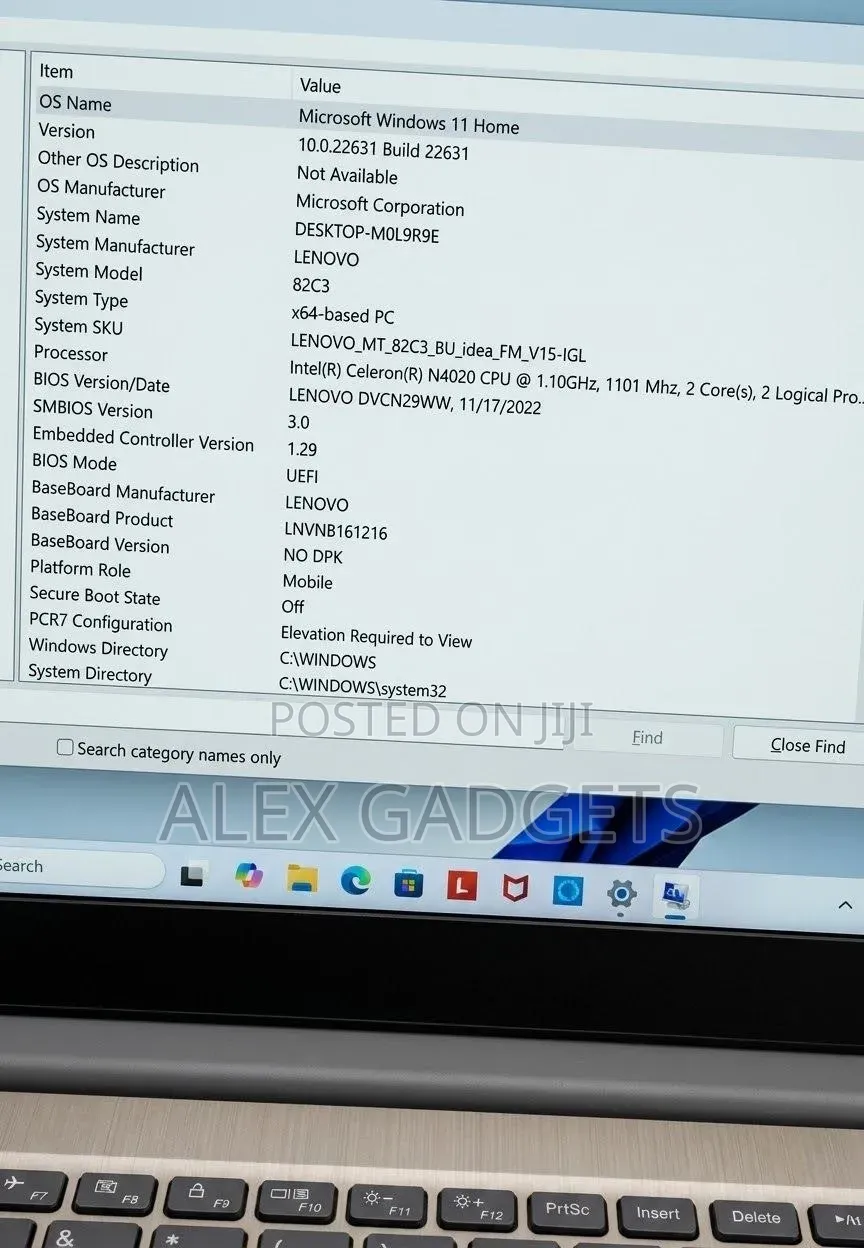 Laptop Lenovo V15 4GB Intel Celeron SSD 128GB
