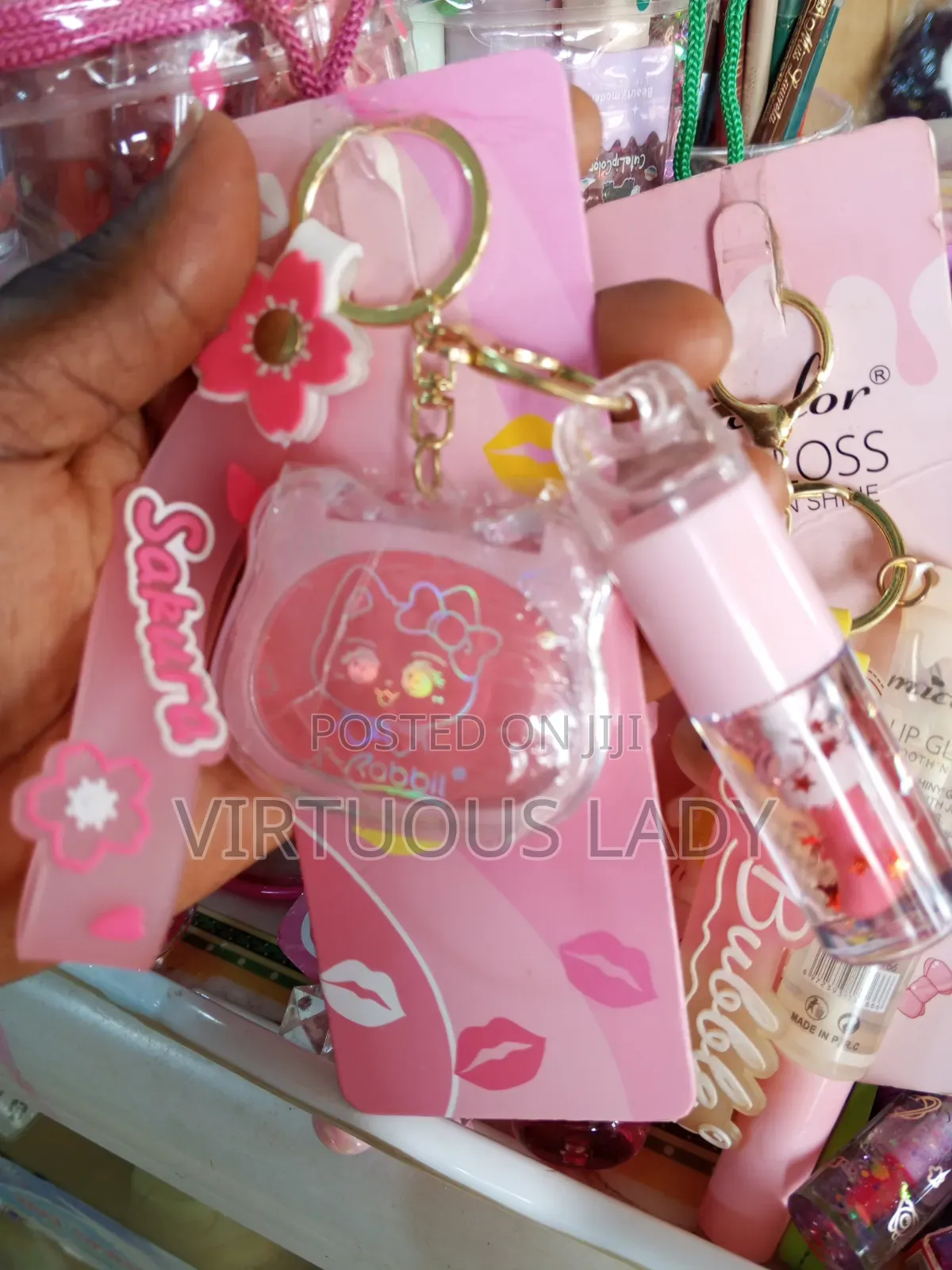 Ladies 3in1 Lip Gloss With Nice Flavours and Holders