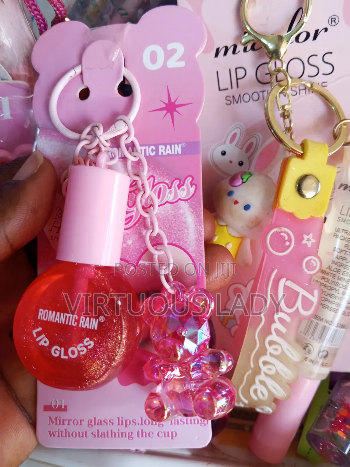 Ladies 3in1 Lip Gloss With Nice Flavours and Holders