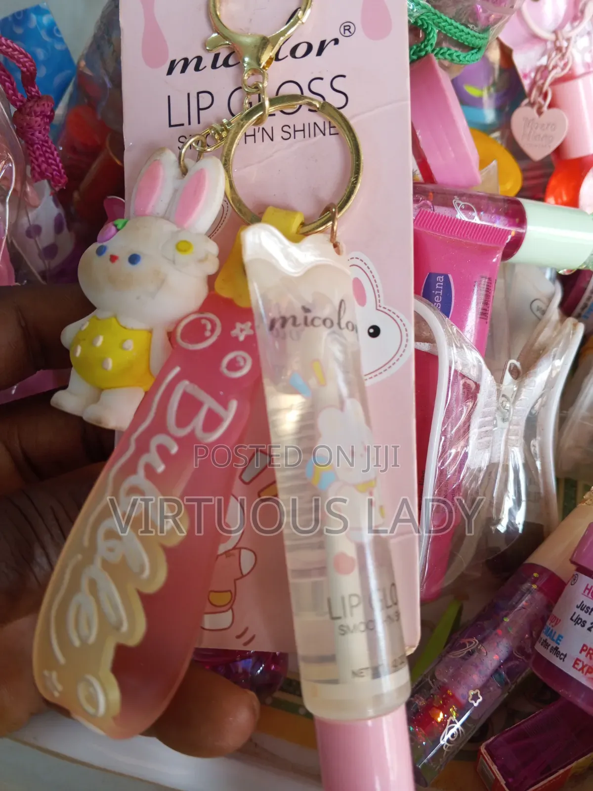 Ladies 3in1 Lip Gloss With Nice Flavours and Holders