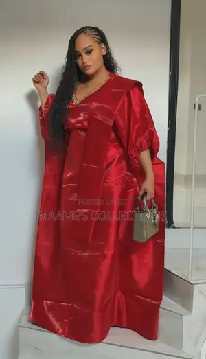 Women’s Satin Bubu / Boubou Kaftan Dress Gown