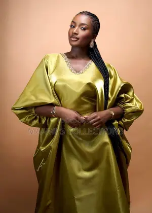 Women’s Satin Bubu / Boubou Kaftan Dress Gown