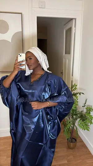 Women’s Satin Bubu / Boubou Kaftan Dress Gown
