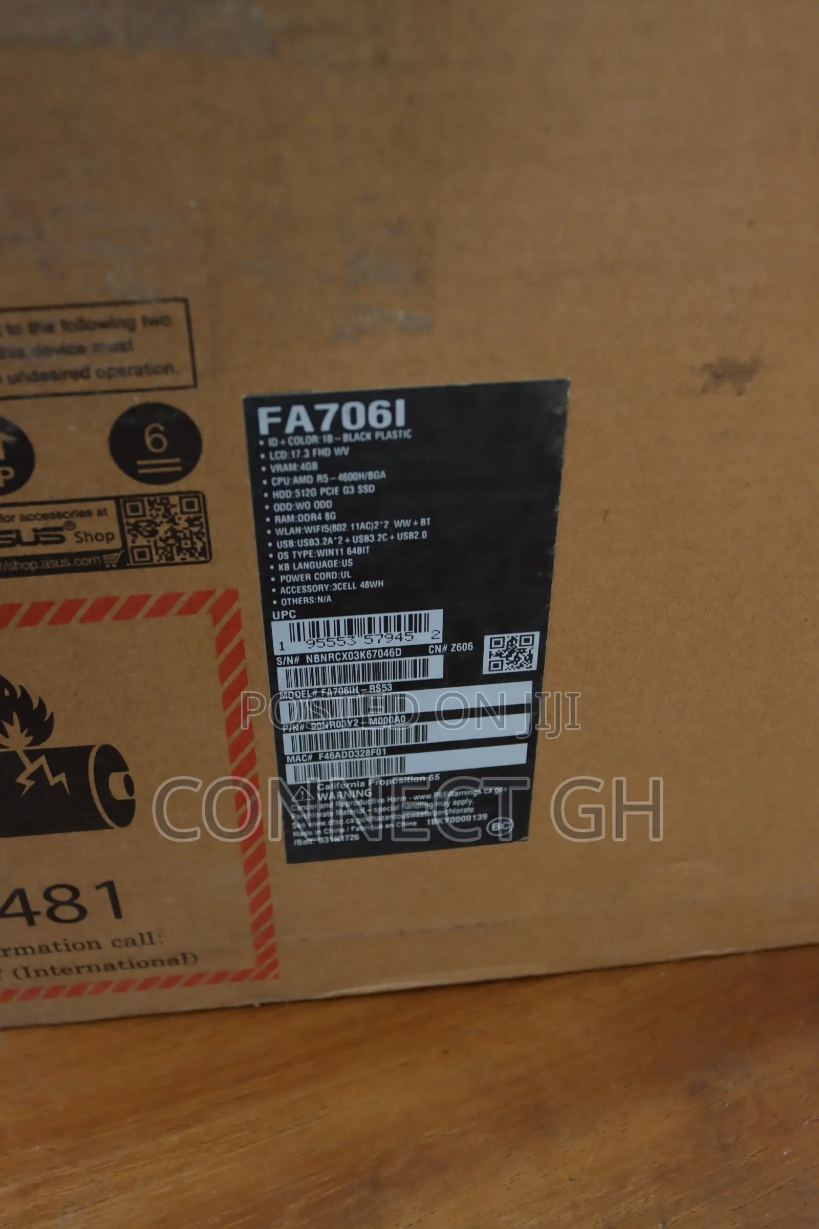 New Laptop Asus 8GB AMD Ryzen 5 SSD 512GB