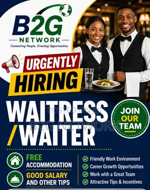 Waitress/Waiters Needed Urgently