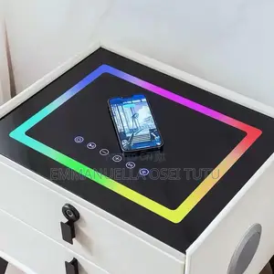 Smart Bedside Table With Bluetooth and Wireless Charging