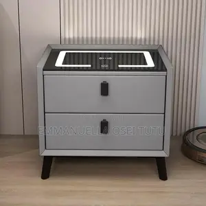 Smart Bedside Table With Bluetooth and Wireless Charging