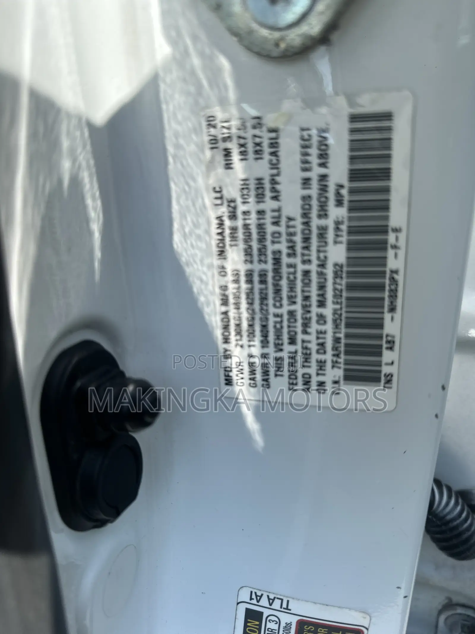 Honda CR-V EX AWD 2020 White