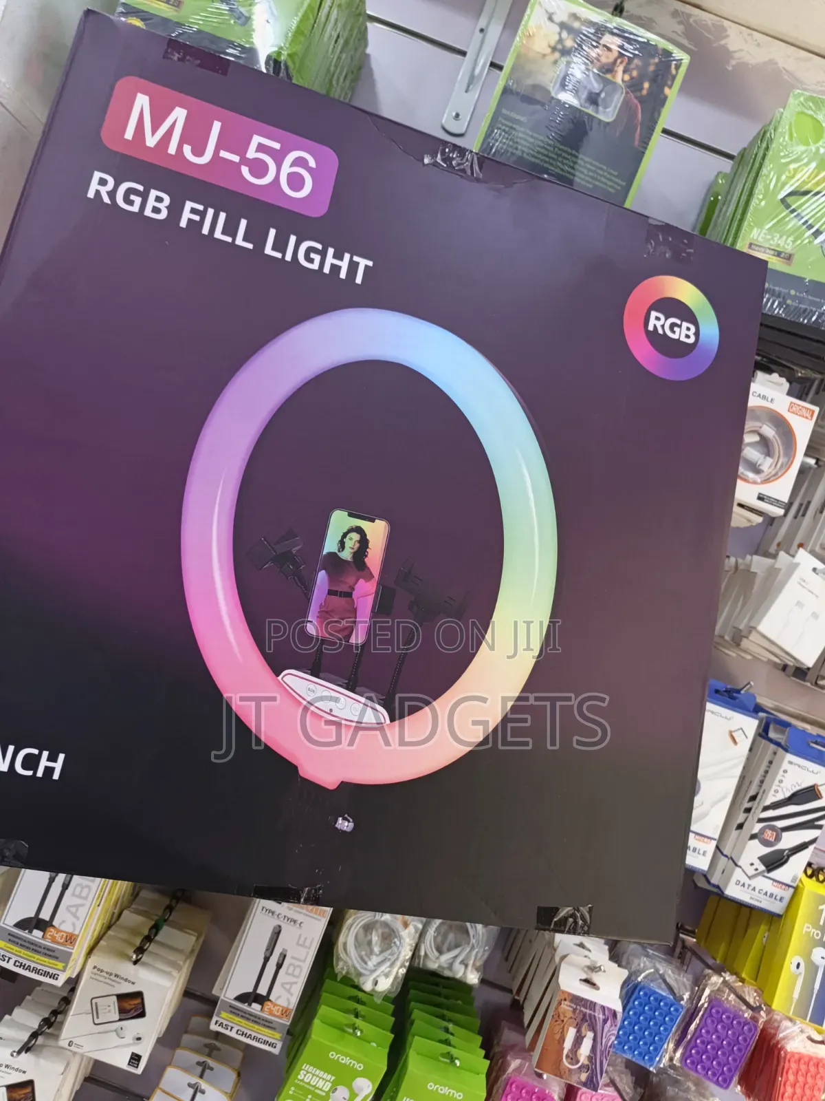 RGB Led Ring Light – Mj26 & Mj-56 22" | Tripod + 3-Phone Holder
