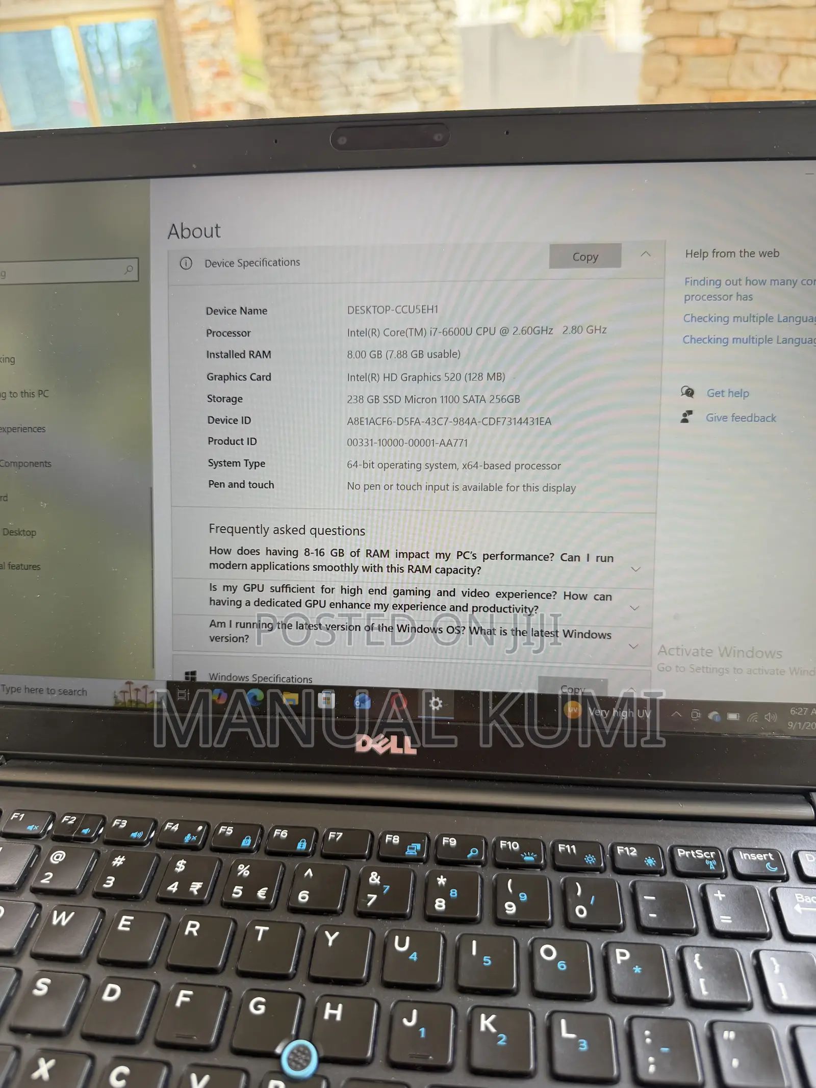 Laptop Dell Latitude 7480 8GB Intel Core i7 HDD+SSD 256GB