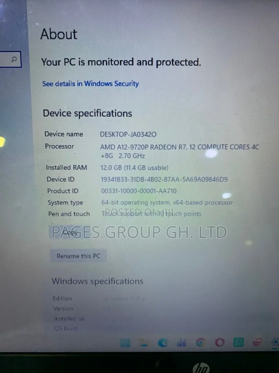Laptop HP Pavilion 15 12GB AMD HDD 1T