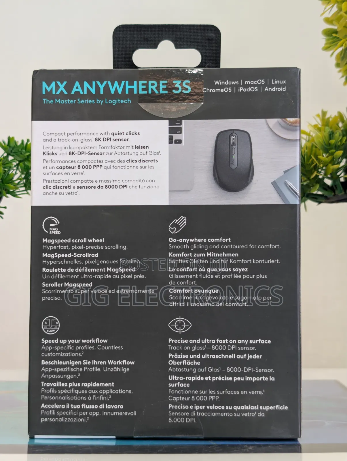 Logitech MX Anywhere 3S Wireless Mouse (Black)