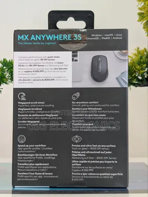 Logitech MX Anywhere 3S Wireless Mouse (Black)