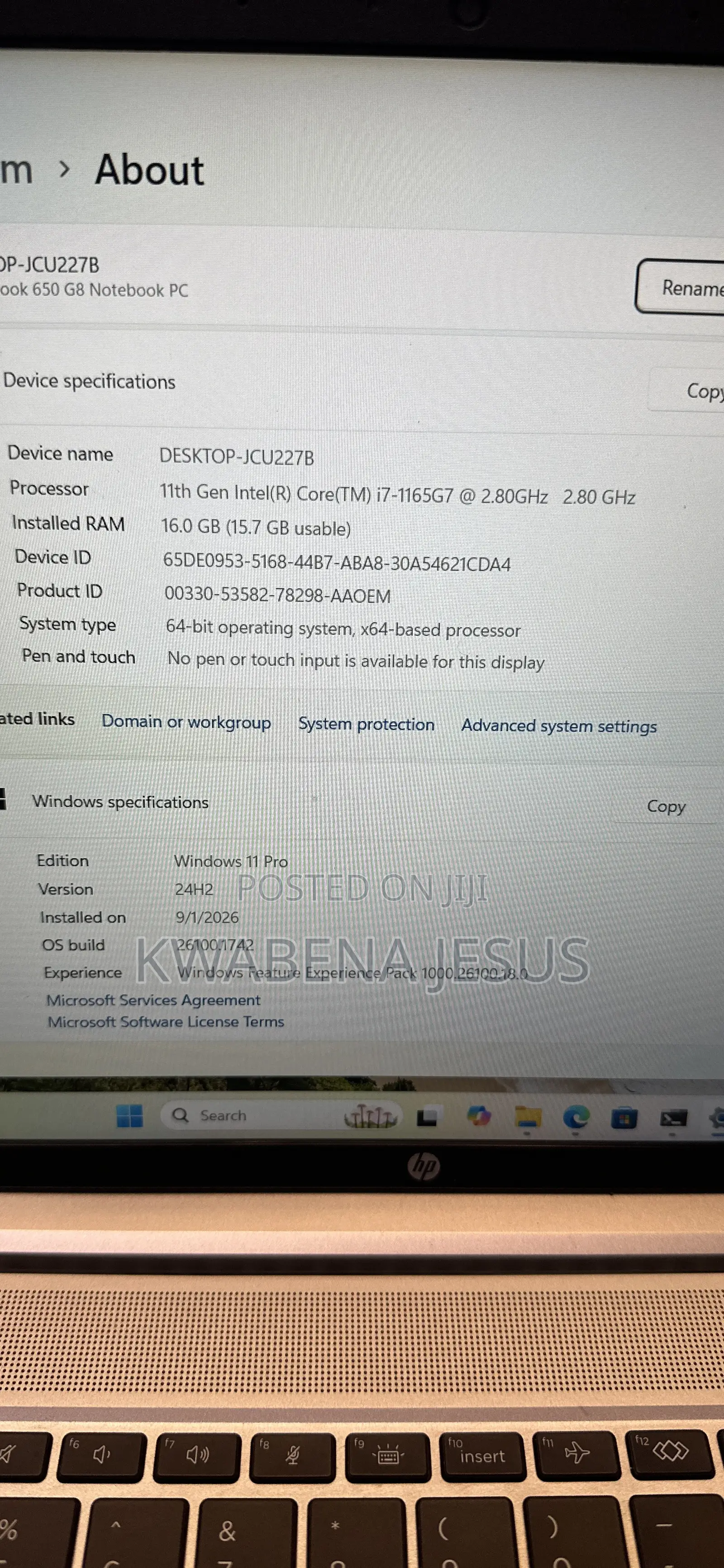Laptop HP ProBook 650 G8 16GB Intel Core i7 SSD 256GB