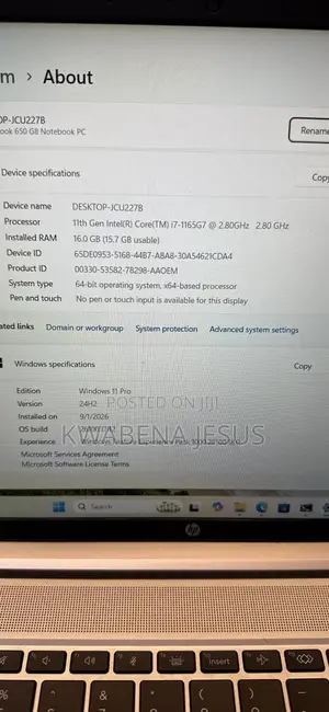 Laptop HP ProBook 650 G8 16GB Intel Core i7 SSD 256GB