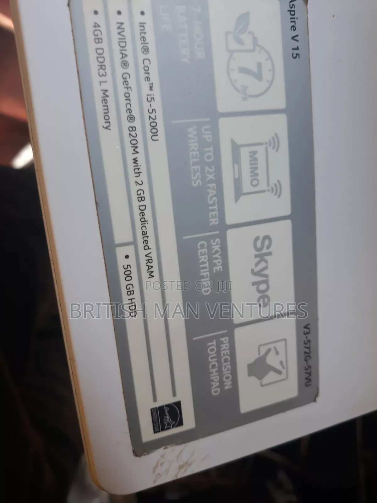 Laptop Acer Aspire V3-572G 4GB Intel Core i5 HDD 500GB