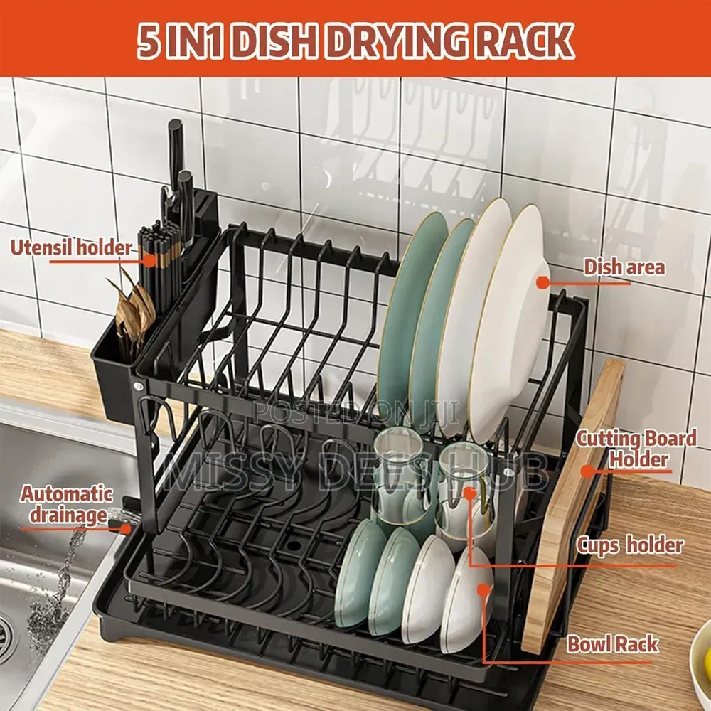 Dish Drying Rack With Drainboard
