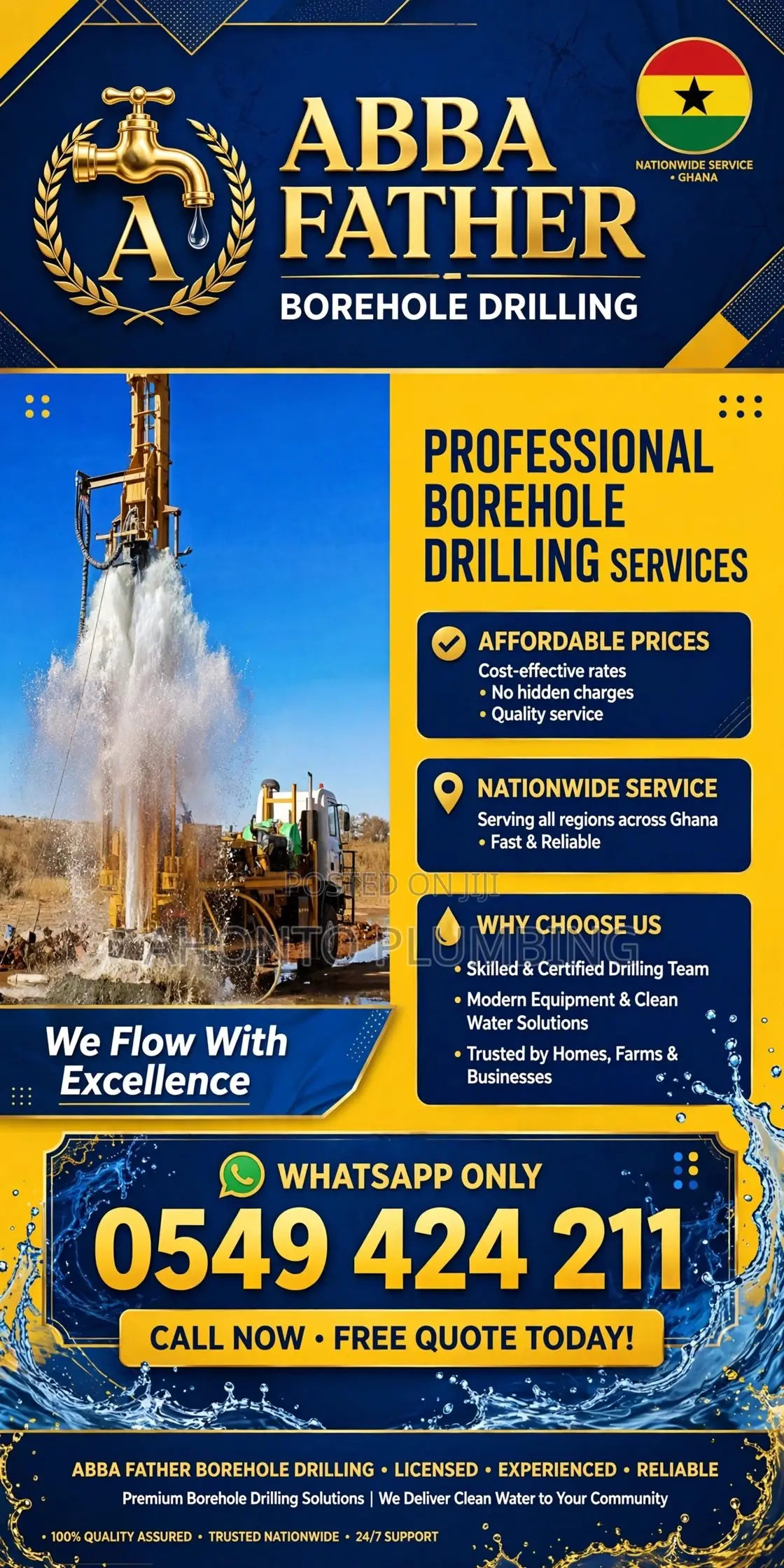 ABBA FATHER Borehole Drilling - Cheap in Ghana - Accra & Nationwide