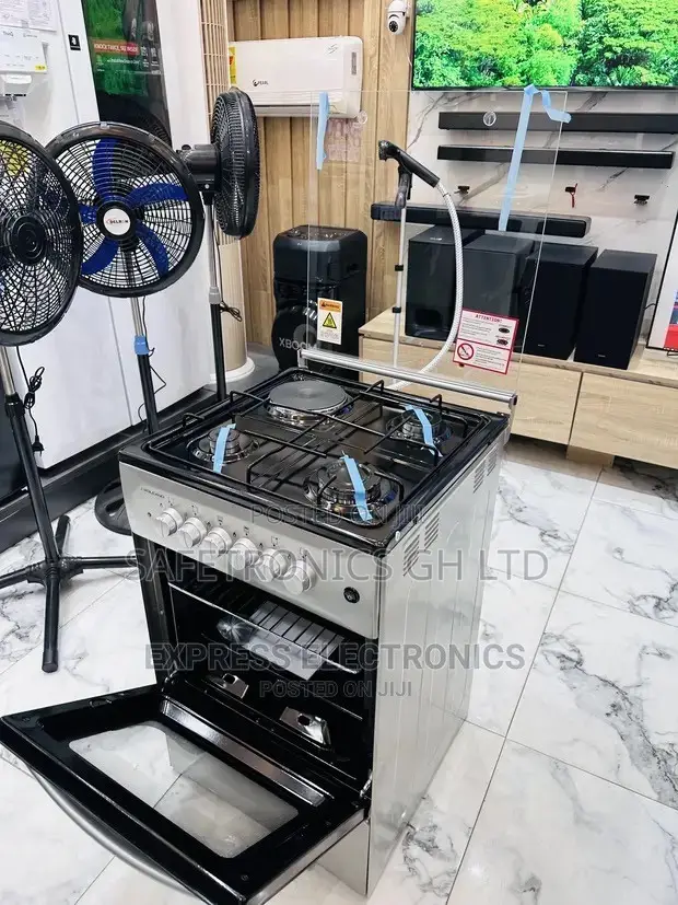Glass Lid Volcano 1 Electric 3 Gas Oven With Grill