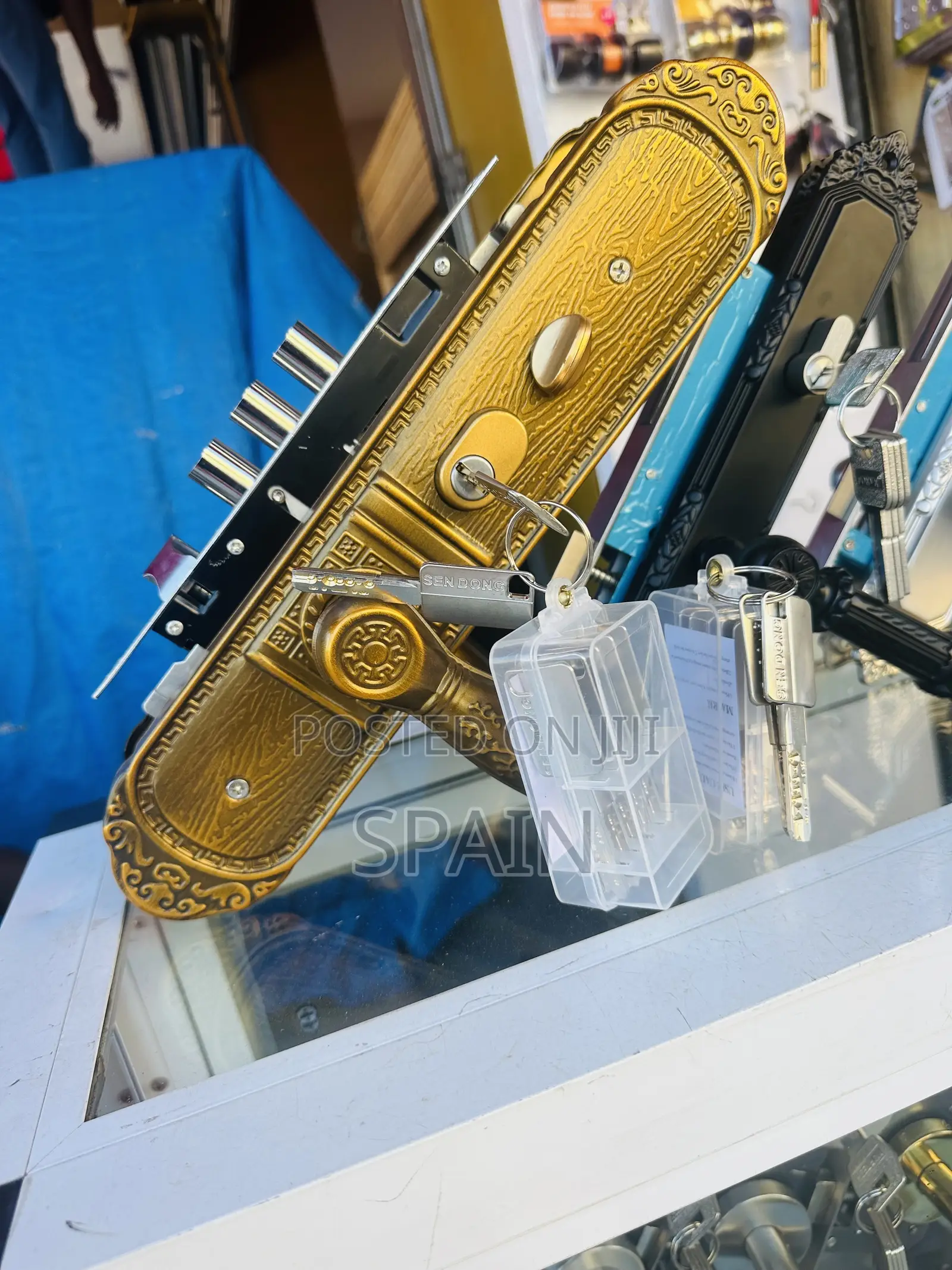 Security Gold Handle Lock With Gold Door Lock