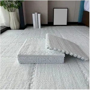 White Fluffy Puzzle Carpet (30*30)