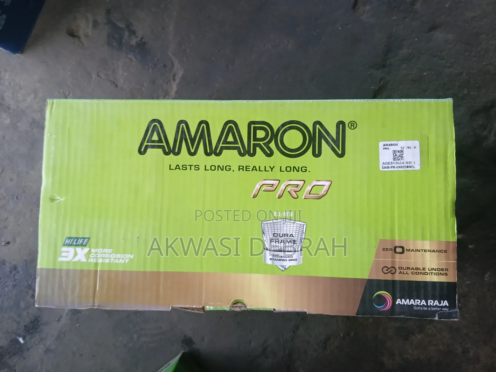 Original Amaron Battery 17plate Flat