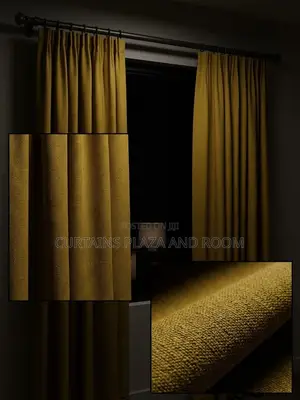 Curtains ( 2in1 Yellow Gold Curtain )