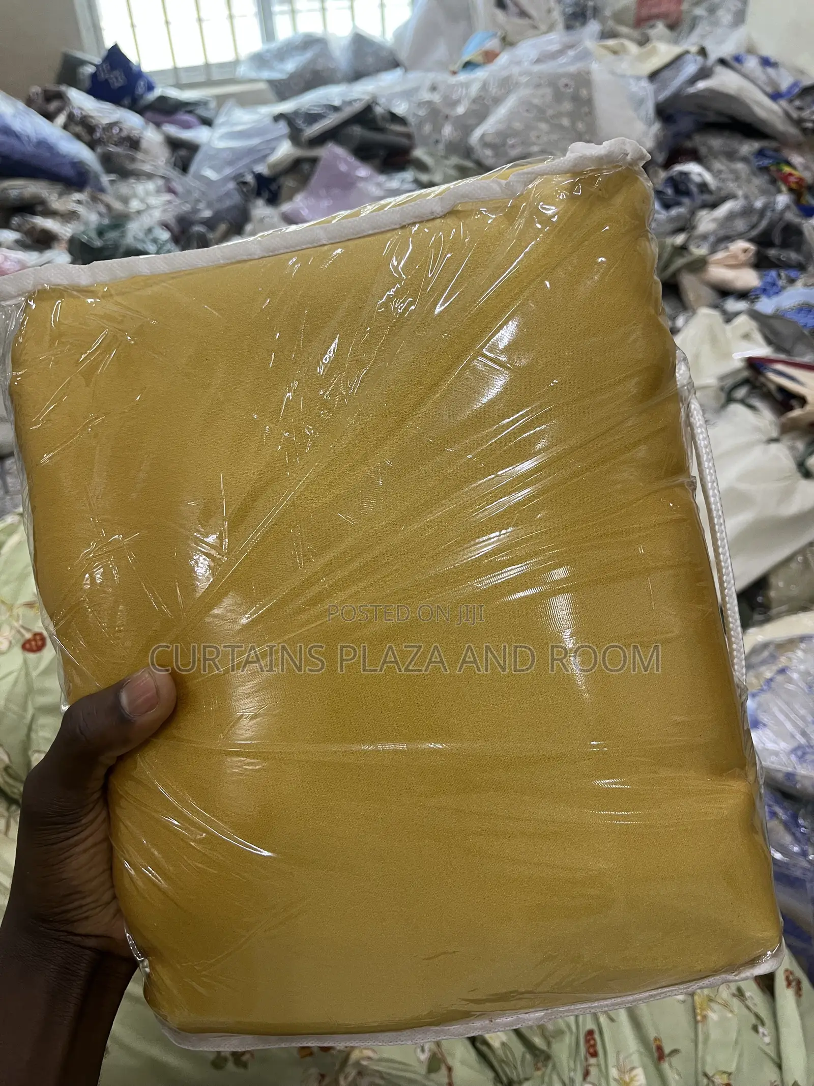 Curtains ( 2in1 Yellow Gold Curtain )