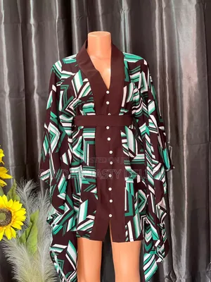 Classy Brown & Green Chick Comfy Dress