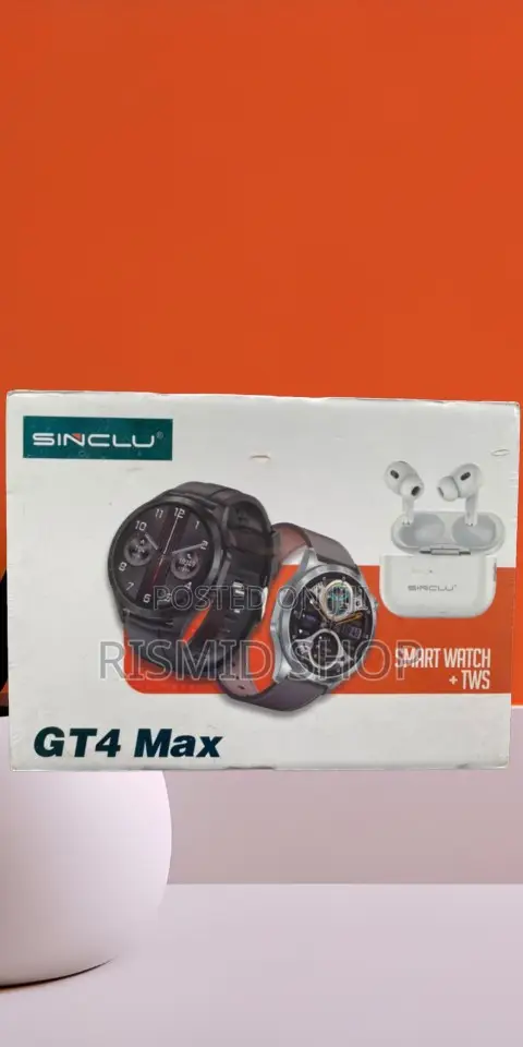 Sinclu Gt4 Max Smart Watch + Bluetooth Earbuds Set