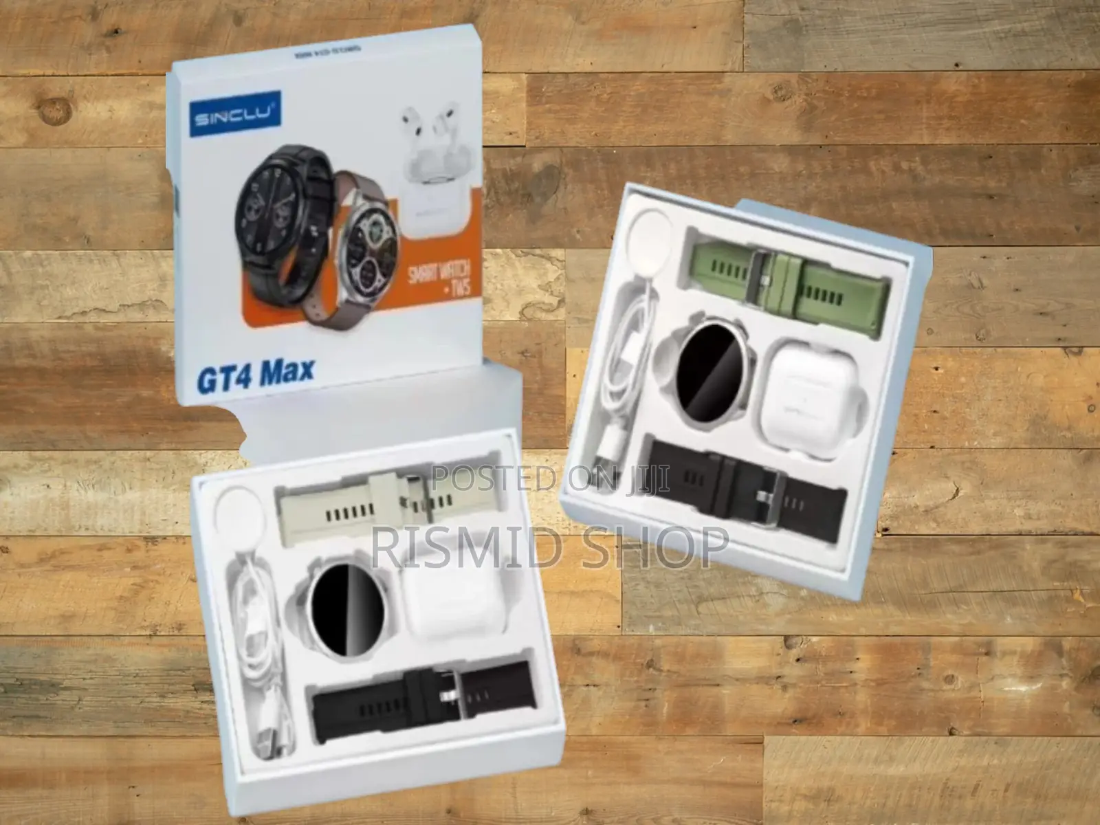 Sinclu Gt4 Max Smart Watch + Bluetooth Earbuds Set